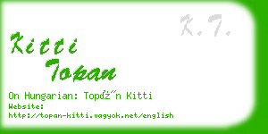 kitti topan business card